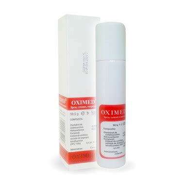 la ce se foloseste oximed spray|Spray cutanat, 59,5 g, Oximed